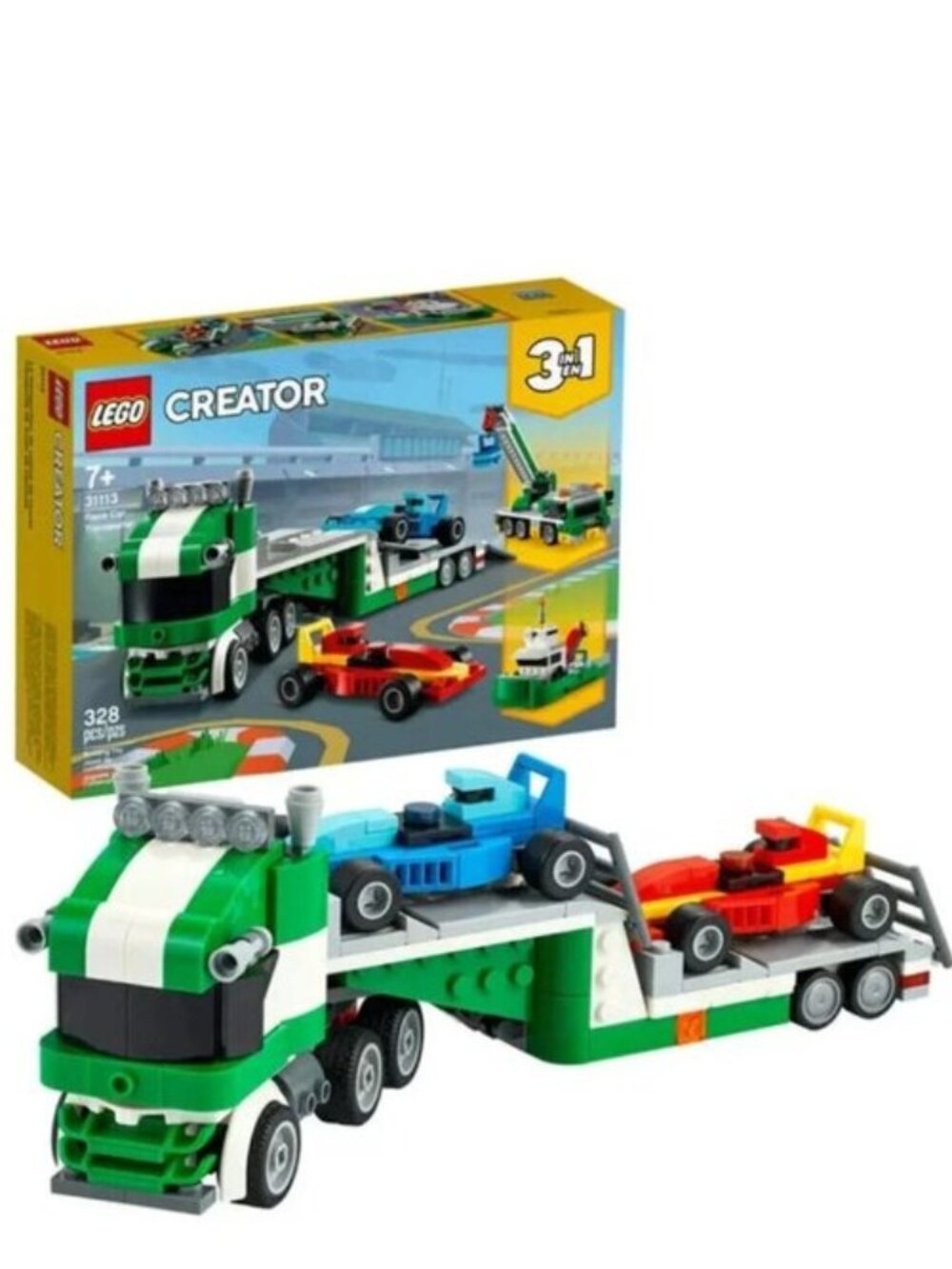 Lego Creator 3in1 Race Car Transporter 31113 Building Kit  New  In Box